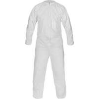 CleanMax&reg; Clean Manufactured Non-Sterile Coverall, Medium, White, Microporous Auto-Cam