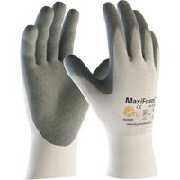 ATG MaxiFoam&reg; Premium Seamless Knit Gloves, Large, Nitrile Coating, 15 Gauge, Nylon Shell Auto-Cam