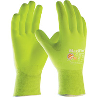 Gants sans coutures haute visibilit&eacute; ATG MaxiFlex Ultimate, Grand, R&ecirc;vetement Nitrile, Calibre 15, Enveloppe en Nylon/&eacute;lasthanne Auto-Cam