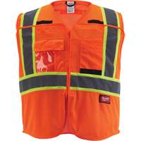 Flagman Safety Vest, High Visibility Orange, Medium/Small Auto-Cam