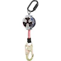 Cordage de s&eacute;curit&eacute; autor&eacute;tractable avec petit mousqueton Dynamic, 6', Polyester, Pivotant Auto-Cam