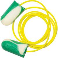 Bouchons d'oreilles biosourc&eacute;s Mega Bullet BioSoft, Vrac - Boîte, Avec cordon Auto-Cam