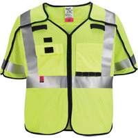 Breakaway Mesh Safety Vest, Black/High Visibility Lime-Yellow, Medium/Small Auto-Cam