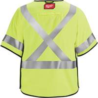 Breakaway Mesh Safety Vest, Black/High Visibility Lime-Yellow, Medium/Small Auto-Cam