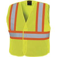 598P Veste de s&eacute;curit&eacute; &agrave; maille d&eacute;tachable, Jaune lime haute visibilit&eacute;, Moyen/Petit, Polyester Auto-Cam