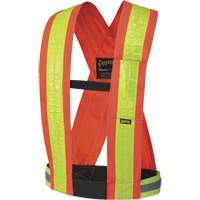 Bretelles de sécurité, Orange haute visibilité, Couleur réfléchissante Jaune, Taille unique SHC858 | Auto-Cam