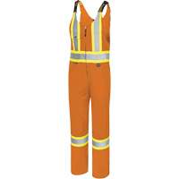 6617T Salopettes, Polyester, 40, Orange haute visibilit&eacute; Auto-Cam