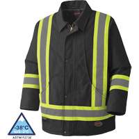 Manteau en toile de coton matelassée, Noir, T-petit, CSA Z96 classe 1 - niveau 2 SHD779 | Auto-Cam