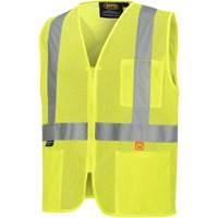 6944 Veste de s&eacute;curit&eacute; ignifuge, Jaune lime haute visibilit&eacute;, Petit, Polyester Auto-Cam