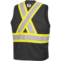 7729 FR-Tech&reg; Flame-Resistant Arc Safety Vest, Small, Black, 10 cal/cm² Auto-Cam