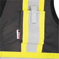 7729 FR-Tech&reg; Flame-Resistant Arc Safety Vest, Small, Black, 10 cal/cm² Auto-Cam