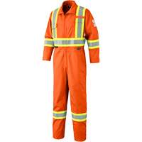 7702T FR-Tech&reg; Arc-Rated Coverall, Size 40 (Tall), High Visibility Orange, 10 cal/cm² Auto-Cam