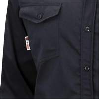 7742 FR-Tech&reg; Flame-Resistant Safety Shirt, Small, Navy Blue Auto-Cam