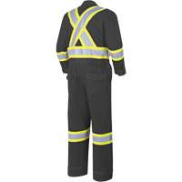 7702BKT FR-Tech&reg; Arc-Rated Coverall, Size 40 (Tall), Black, 10 cal/cm² Auto-Cam
