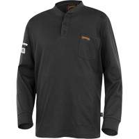332 FR Interlock Henley Shirt, Small, Black Auto-Cam
