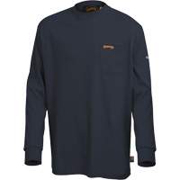 333 Flame-Resistant Long-Sleeved Shirt, Small, Navy Blue Auto-Cam