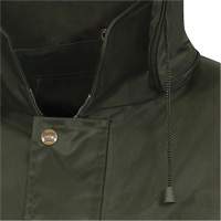 D8120J Manteau &agrave; capuchon ind&eacute;chirable Nailhead pour planteur d'arbres, Polyester/PVC, T-petit, Vert Auto-Cam