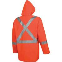 576J High-Visibility FR Rain Jacket, Small, High Visibility Orange Auto-Cam
