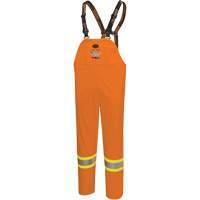 5882 FR/Arc-Rated Waterproof Safety Bib Pants, X-Small, High Visibility Orange Auto-Cam
