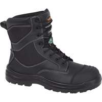 1050 Black Composite Safety Work Boots, Leather, Size 14, Impermeable Auto-Cam