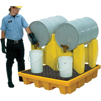 Ultra-Drum Rack 2-Drum Containment System without Drain, 53" L x 53" W x 44.8" H, 1500 US gal. Capacity Auto-Cam