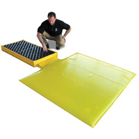 Ultra-Spill Deck flexible, &agrave; vessie, 2 barils, Capacit&eacute; de d&eacute;versement 88 gal. US, 48" x 27" x 5" Auto-Cam
