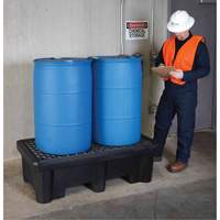 Ultra-Spill Pallet mod&egrave;le &eacute;conomique, 2 barils, Capacit&eacute; de d&eacute;versement 66 gal. US, 53" x 29" x 16,5" Auto-Cam