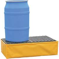 Ultra-Spill Pallet flexible, 2 barils, Capacit&eacute; de d&eacute;versement 66 gal. US, 48" x 24" x 14" Auto-Cam