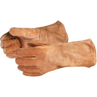 Endura&reg; 505BS Deluxe Brown Welding Gloves, Split Cowhide, Size Large Auto-Cam
