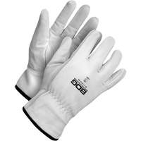 Puncture-Resistant Driver Gloves, Small, Grain Goatskin Palm Auto-Cam