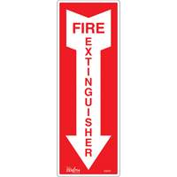 Enseigne Fire Extinguisher, 5" x 14", Vinyle, Anglais avec pictogramme Auto-Cam