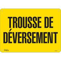 Enseigne  Trousse de d&eacute;versement , 10" x 14", Plastique, Français Auto-Cam