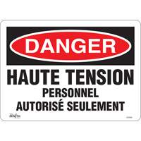 Enseigne  Haute tension , 10" x 14", Vinyle, Français Auto-Cam