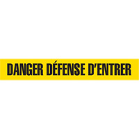 Ruban pour barricade, Français, 3" la x 1000' lo, 2 mils, Noir sur jaune SHG846 | Auto-Cam