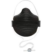 AirWave M Series Black Disposable Masks with SmartStrap&reg; & Nose Flange, N95, NIOSH Certified, Medium/Large Auto-Cam