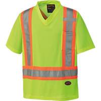 6989 Traffic Micro Mesh T-Shirt, X-Small, High Visibility Lime-Yellow Auto-Cam