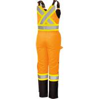 5040BBW Combinaison de s&eacute;curit&eacute; imperm&eacute;able haute visibilit&eacute; pour femmes, Polyester, T-petit, Noir/Orange haute visibilit&eacute; Auto-Cam