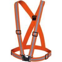 Bretelles de sécurité haute visibilité, Orange haute visibilité, Couleur réfléchissante Argent, Taille unique SHI033 | Auto-Cam