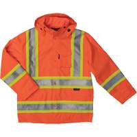 Manteau de sécurité imperméable en tissu indéchirable Ripstop, Polyester, T-petit, Orange haute visibilité SHI932 | Auto-Cam