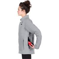 Manteau chauffant M12 Axis avec pile, Femmes, Petit, Gris Auto-Cam