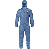 Hooded Coveralls, Large, Blue, MicroMax&reg; VP Auto-Cam