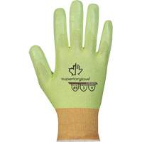 Gants r&eacute;sistant aux coupures haute visibilit&eacute; S18TAXFN, Taille 6, Calibre 18, Rev&ecirc;tement Mousse de nitrile, Enveloppe en TenActiv, ASTM ANSI niveau A9 Auto-Cam