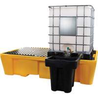 Double IBC Spill Pallet, 317 US gal. Spill Capacity, 89" x 57" x 23" Auto-Cam