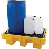 2-Drum Spill Pallet, 61 US gal. Spill Capacity, 51.5" x 36" x 15" Auto-Cam
