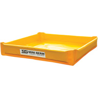 Yellow PVC Mini-Berm, 34 US gal. Capacity, 3' W x 3' L x 6" H Auto-Cam
