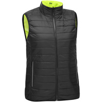 Bisley&reg; X-Back Women's Contoured Reversible Puffer Vest, High Visibility Lime-Yellow, Small, Polyester Auto-Cam