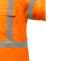 Chemise de travail &agrave; manches longues et X au dos Bisley avec X-Airflow, Poly-coton, Petit, Orange haute visibilit&eacute; Auto-Cam