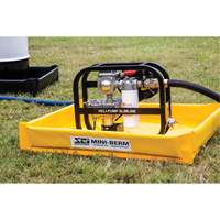 Yellow PVC Mini-Berm, 10 US gal. Capacity, 2' W x 2' L x 4" H Auto-Cam