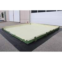 Easy-Riser Insta-Berm, 134 US gal. Capacity, 6' W x 6' L x 6" H, Hinge Bracket Auto-Cam