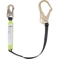 SA-6402-4 Shock Absorbing Lanyard, 4', Form Hook Center, Snap Hook Leg Ends, Polyester Auto-Cam